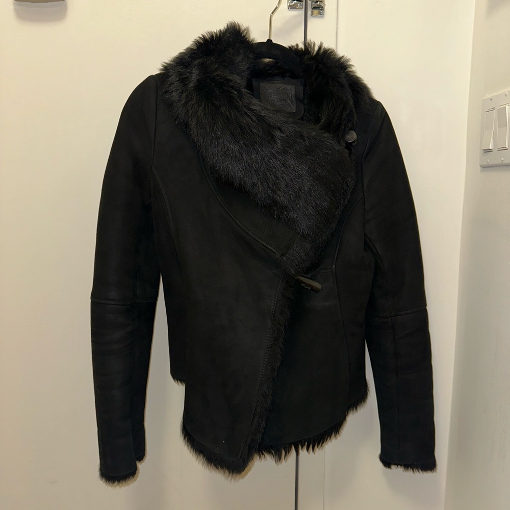 All Saints Caradon sheepskin jacket